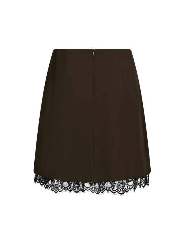 Neo Noir Brigitte structure lace skirt 676 Dark brown