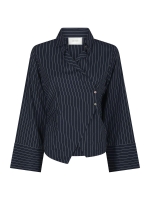 Neo Noir Fenli slim stripe shirt 141 Navy