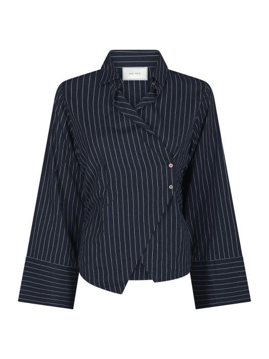 Neo Noir Fenli slim stripe shirt 141 Navy